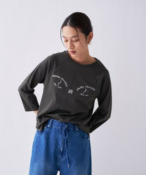 cloenc / クロエンス Tシャツ | 【Philly chocolate】キャットプリントロングTシャツ | 詳細21