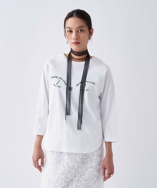 cloenc / クロエンス Tシャツ | 【Philly chocolate】キャットプリントロングTシャツ | 詳細3