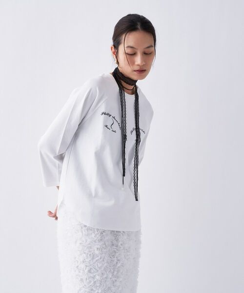 cloenc / クロエンス Tシャツ | 【Philly chocolate】キャットプリントロングTシャツ | 詳細4