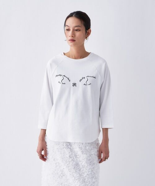 cloenc / クロエンス Tシャツ | 【Philly chocolate】キャットプリントロングTシャツ | 詳細6