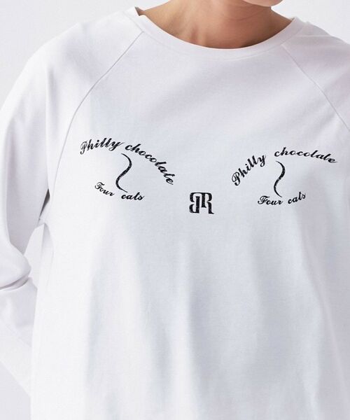 cloenc / クロエンス Tシャツ | 【Philly chocolate】キャットプリントロングTシャツ | 詳細7
