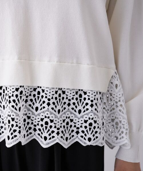 cloenc / クロエンス ニット・セーター | 【手洗い可】ハイゲージレースニットプルオーバー | 詳細11