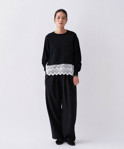 cloenc / クロエンス ニット・セーター | 【手洗い可】ハイゲージレースニットプルオーバー | 詳細13