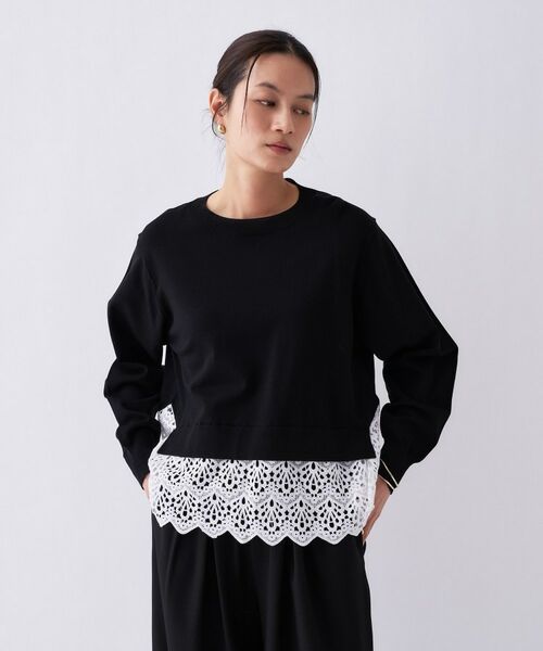 cloenc / クロエンス ニット・セーター | 【手洗い可】ハイゲージレースニットプルオーバー | 詳細14