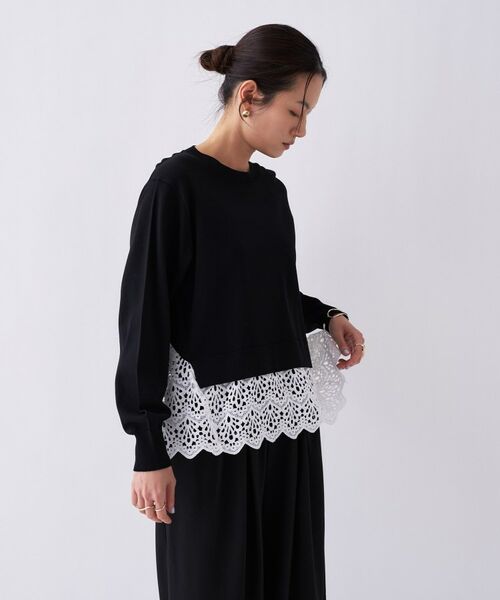 cloenc / クロエンス ニット・セーター | 【手洗い可】ハイゲージレースニットプルオーバー | 詳細16