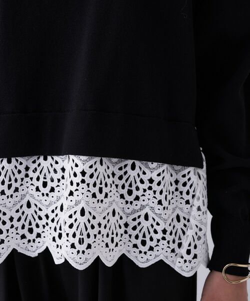 cloenc / クロエンス ニット・セーター | 【手洗い可】ハイゲージレースニットプルオーバー | 詳細17