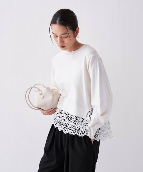 cloenc / クロエンス ニット・セーター | 【手洗い可】ハイゲージレースニットプルオーバー | 詳細2