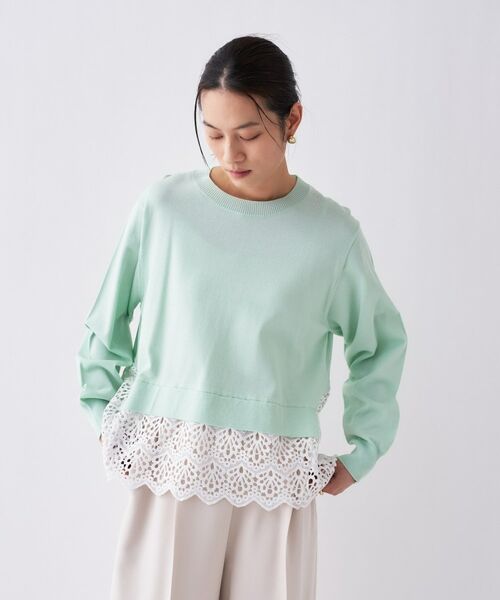 cloenc / クロエンス ニット・セーター | 【手洗い可】ハイゲージレースニットプルオーバー | 詳細20