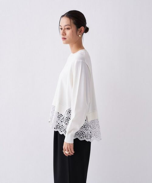cloenc / クロエンス ニット・セーター | 【手洗い可】ハイゲージレースニットプルオーバー | 詳細7