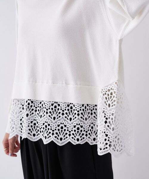 cloenc / クロエンス ニット・セーター | 【手洗い可】ハイゲージレースニットプルオーバー | 詳細9
