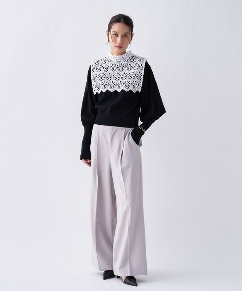 cloenc / クロエンス ニット・セーター | 【2way／手洗い可】2wayレースパフスリーブニット | 詳細11