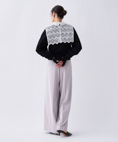 cloenc / クロエンス ニット・セーター | 【2way／手洗い可】2wayレースパフスリーブニット | 詳細12