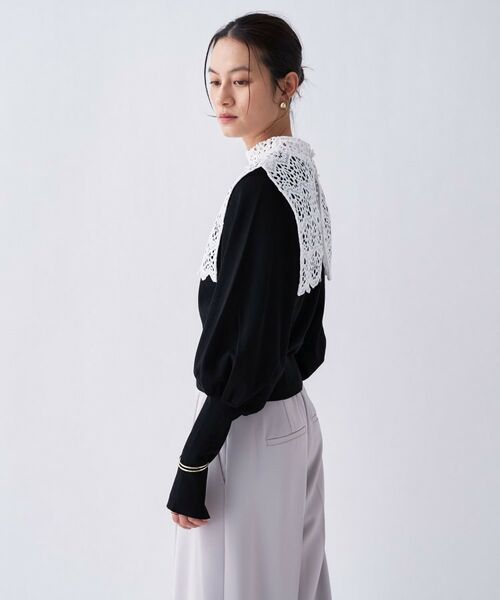 cloenc / クロエンス ニット・セーター | 【2way／手洗い可】2wayレースパフスリーブニット | 詳細15