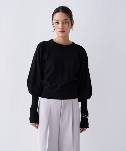 cloenc / クロエンス ニット・セーター | 【2way／手洗い可】2wayレースパフスリーブニット | 詳細18