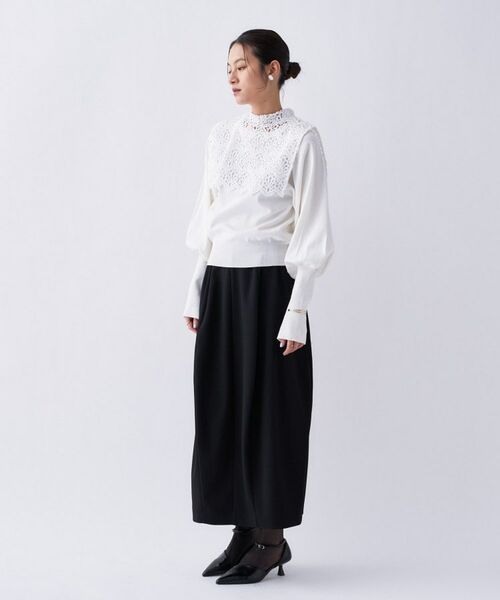 cloenc / クロエンス ニット・セーター | 【2way／手洗い可】2wayレースパフスリーブニット | 詳細2