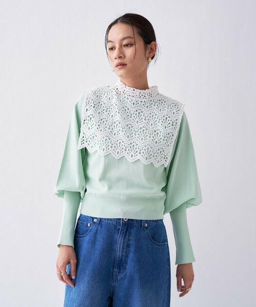cloenc / クロエンス ニット・セーター | 【2way／手洗い可】2wayレースパフスリーブニット | 詳細23