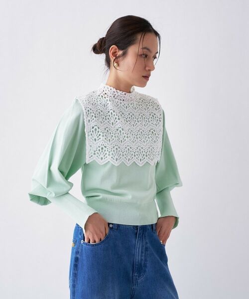 cloenc / クロエンス ニット・セーター | 【2way／手洗い可】2wayレースパフスリーブニット | 詳細24