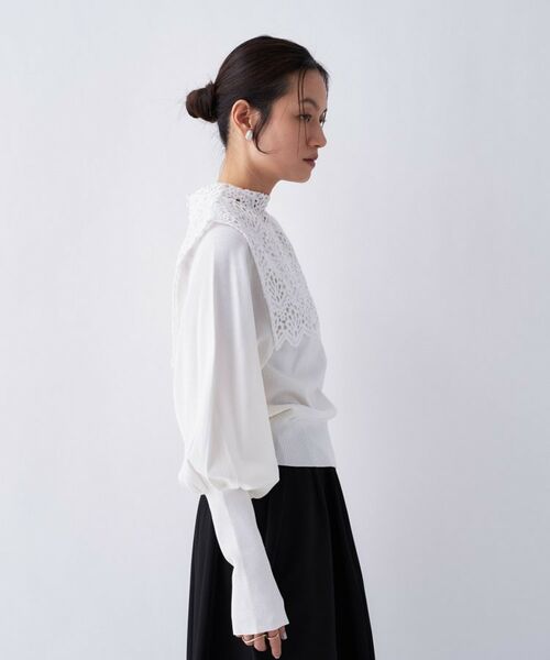 cloenc / クロエンス ニット・セーター | 【2way／手洗い可】2wayレースパフスリーブニット | 詳細6