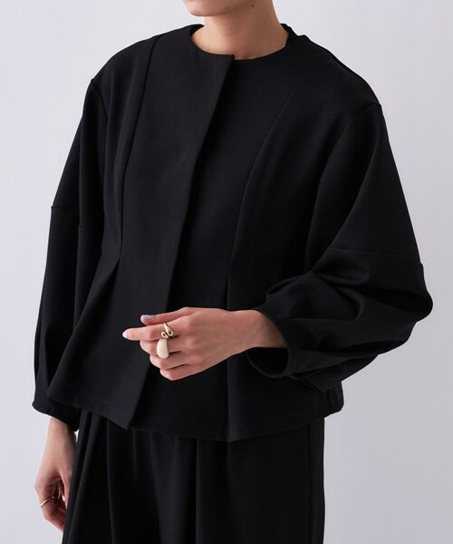 cloenc / クロエンス レザーブルゾン・ジャケット | 【セットアップ／手洗い可】ダンボールノーカラーブルゾン | 詳細10