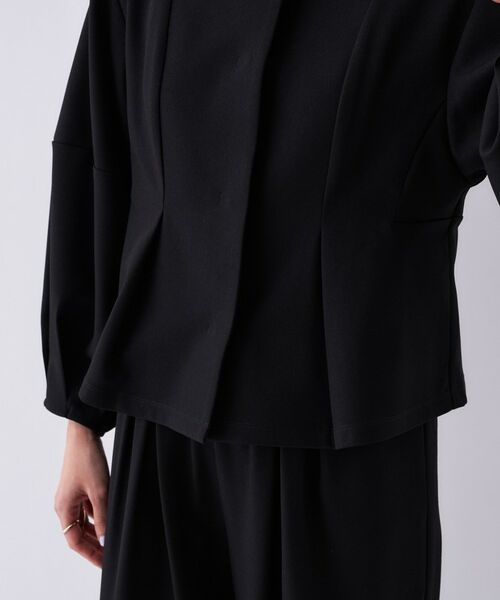 cloenc / クロエンス レザーブルゾン・ジャケット | 【セットアップ／手洗い可】ダンボールノーカラーブルゾン | 詳細11