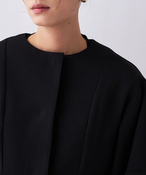 cloenc / クロエンス レザーブルゾン・ジャケット | 【セットアップ／手洗い可】ダンボールノーカラーブルゾン | 詳細12