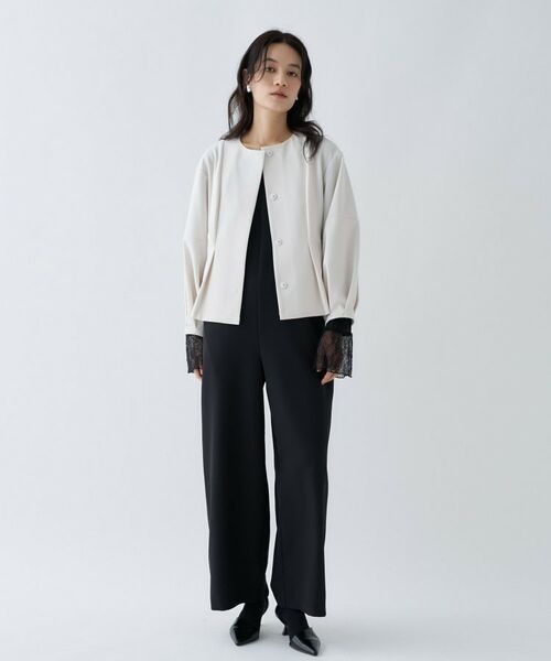 cloenc / クロエンス レザーブルゾン・ジャケット | 【セットアップ／オケージョン／手洗い可】ダンボールペプラムブルゾン | 詳細15