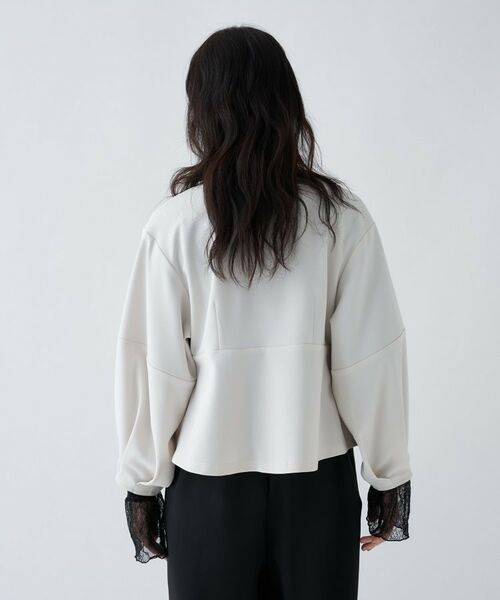 cloenc / クロエンス レザーブルゾン・ジャケット | 【セットアップ／オケージョン／手洗い可】ダンボールペプラムブルゾン | 詳細19