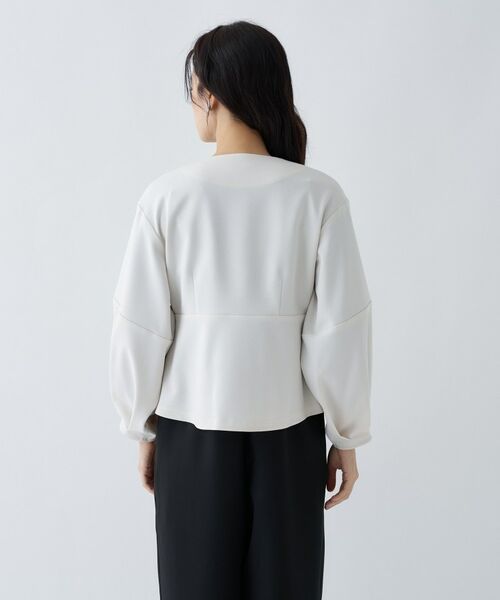 cloenc / クロエンス レザーブルゾン・ジャケット | 【セットアップ／オケージョン／手洗い可】ダンボールペプラムブルゾン | 詳細22