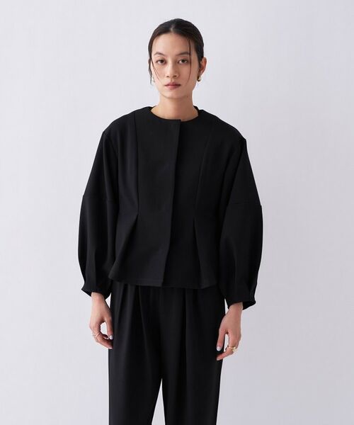 cloenc / クロエンス レザーブルゾン・ジャケット | 【セットアップ／手洗い可】ダンボールノーカラーブルゾン | 詳細7