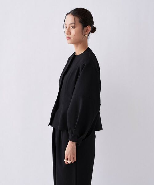 cloenc / クロエンス レザーブルゾン・ジャケット | 【セットアップ／手洗い可】ダンボールノーカラーブルゾン | 詳細8