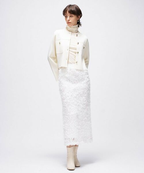 cloenc / クロエンス カーディガン・ボレロ | 【手洗い可】ゴールドボタンノーカラーニットカーディガン | 詳細1