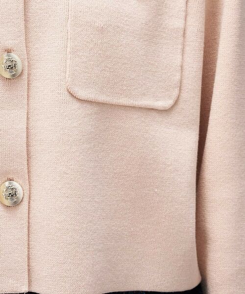 cloenc / クロエンス カーディガン・ボレロ | 【手洗い可】ゴールドボタンノーカラーニットカーディガン | 詳細11