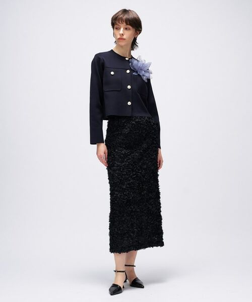 cloenc / クロエンス カーディガン・ボレロ | 【手洗い可】ゴールドボタンノーカラーニットカーディガン | 詳細12