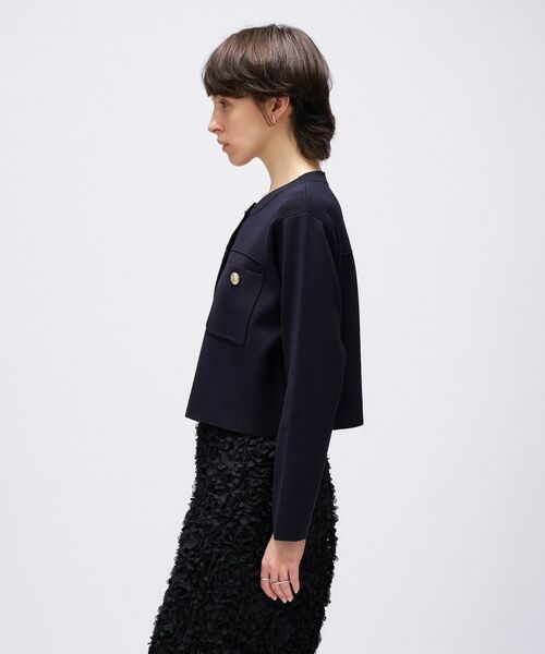 cloenc / クロエンス カーディガン・ボレロ | 【手洗い可】ゴールドボタンノーカラーニットカーディガン | 詳細14