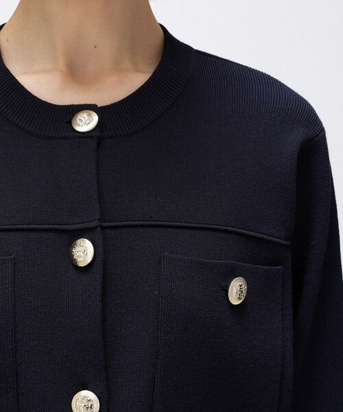 cloenc / クロエンス カーディガン・ボレロ | 【手洗い可】ゴールドボタンノーカラーニットカーディガン | 詳細17