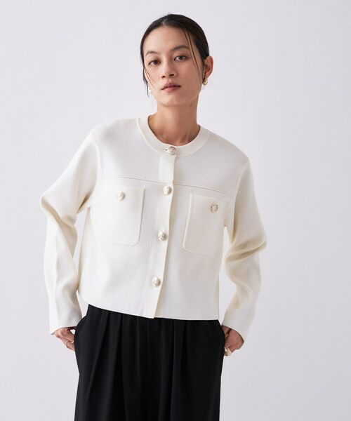 cloenc / クロエンス カーディガン・ボレロ | 【オケージョン／手洗い可】ノーカラーニットカーディガン | 詳細24