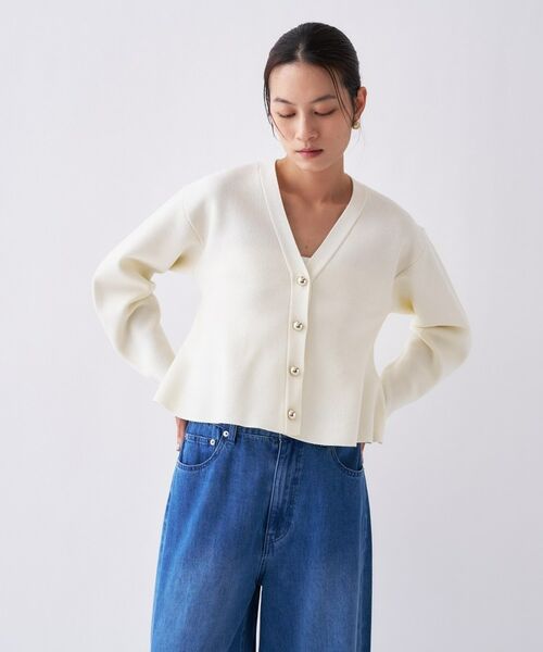 cloenc / クロエンス カーディガン・ボレロ | 【手洗い可】ペプラムニットカーディガン | 詳細3