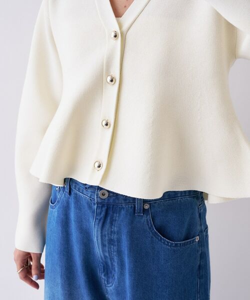 cloenc / クロエンス カーディガン・ボレロ | 【手洗い可】ペプラムニットカーディガン | 詳細8