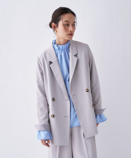 cloenc / クロエンス テーラードジャケット | 【セットアップ可／防花粉】ライトテーラードジャケット（グレー(012)）