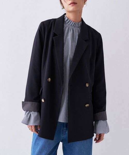 cloenc / クロエンス テーラードジャケット | 【セットアップ可／防花粉】ライトテーラードジャケット（ネイビー(094)）