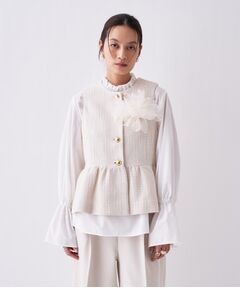 cloenc / クロエンス ベスト | ツイードペプラムジレ