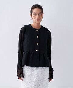 cloenc / クロエンス ベスト | ツイードペプラムジレ