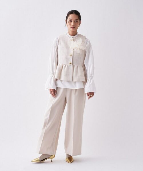 cloenc / クロエンス ベスト | ツイードペプラムジレ | 詳細1