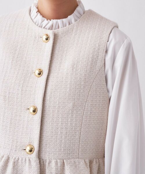 cloenc / クロエンス ベスト | ツイードペプラムジレ | 詳細10