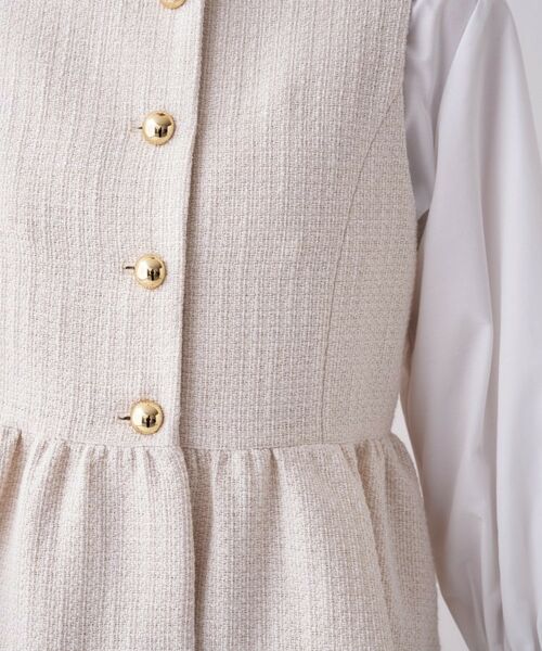 cloenc / クロエンス ベスト | ツイードペプラムジレ | 詳細11