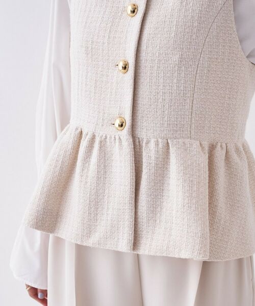 cloenc / クロエンス ベスト | ツイードペプラムジレ | 詳細12