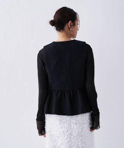 cloenc / クロエンス ベスト | ツイードペプラムジレ | 詳細18