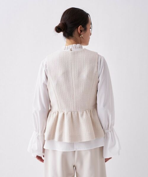 cloenc / クロエンス ベスト | ツイードペプラムジレ | 詳細5