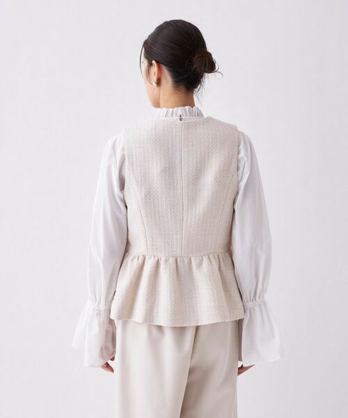 cloenc / クロエンス ベスト | ツイードペプラムジレ | 詳細9