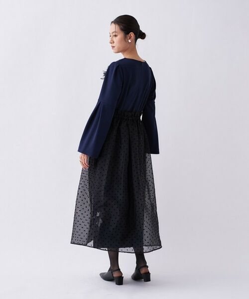 cloenc / クロエンス ロング・マキシ丈ワンピース | 【セットアイテム／手洗い可】ドットチュールレイヤードセットワンピース | 詳細22